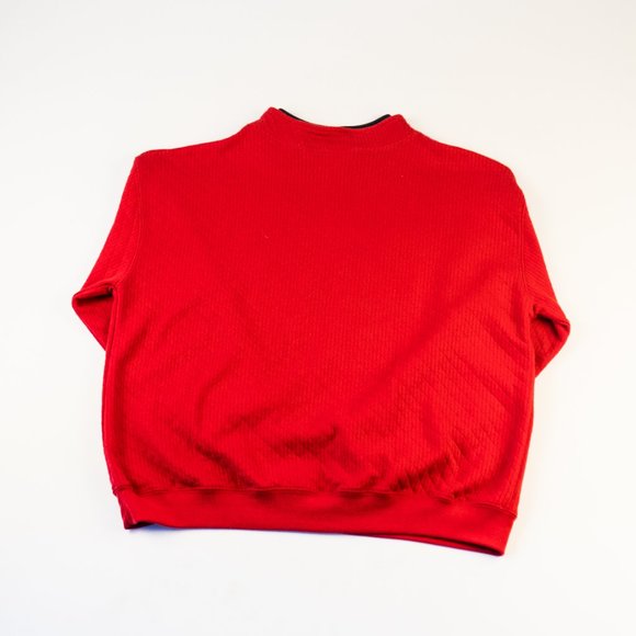 Vintage Red Quilted Baxter & Wells Patchwork Crewneck - Picture 2 of 2